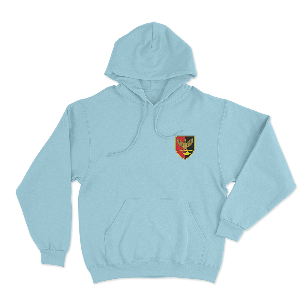 Ashford Family Crest Unisex Hoodie Sky Blue Ashford Family Crest Unisex Hoodie Sky Blue