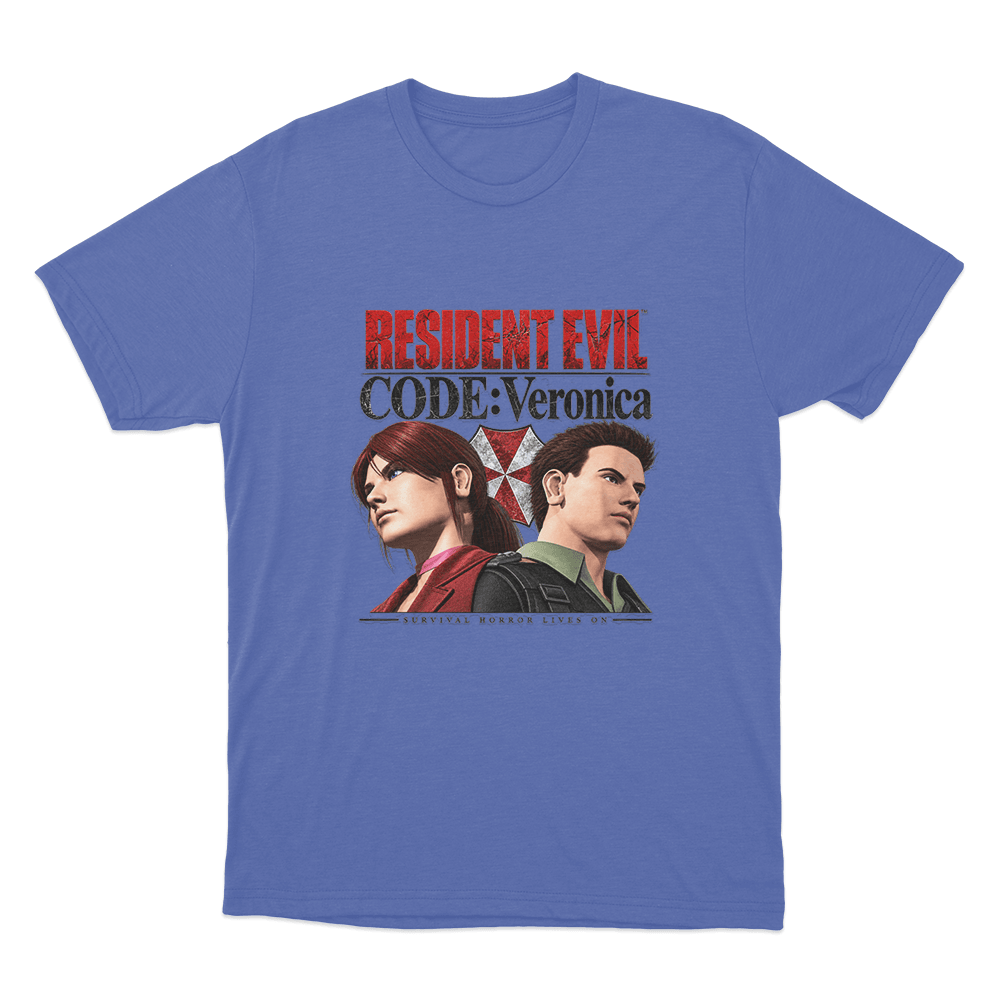 Code Veronica Claire And Chris Redfield Unisex T Shirt Blue Code Veronica Claire And Chris Redfield Unisex T Shirt Blue