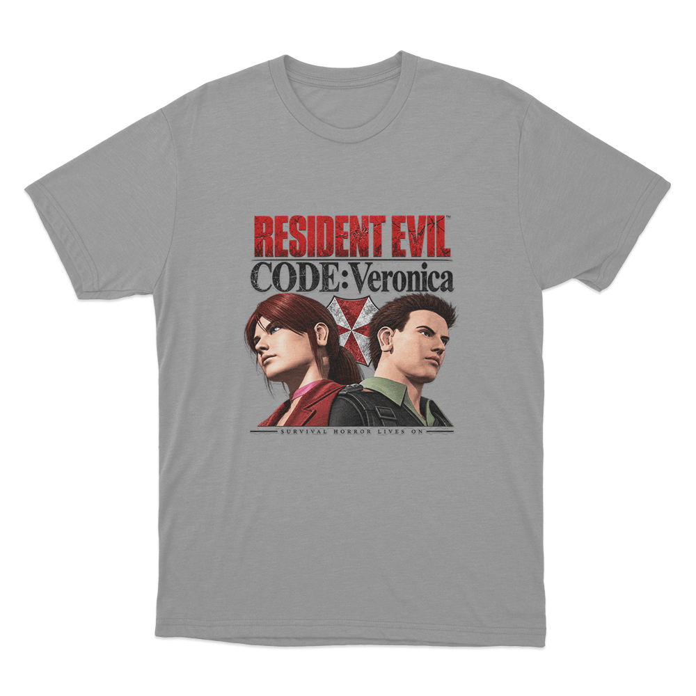 Code Veronica Claire And Chris Redfield Unisex T Shirt Grey Code Veronica Claire And Chris Redfield Unisex T Shirt Grey