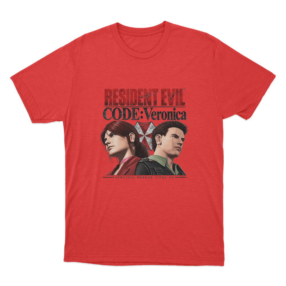 Code Veronica Claire And Chris Redfield Unisex T Shirt Red Code Veronica Claire And Chris Redfield Unisex T Shirt Red