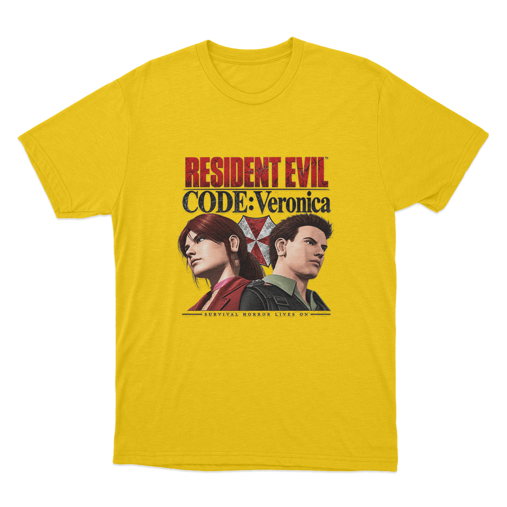 Code Veronica Claire And Chris Redfield Unisex T Shirt Yellow Code Veronica Claire And Chris Redfield Unisex T Shirt Yellow