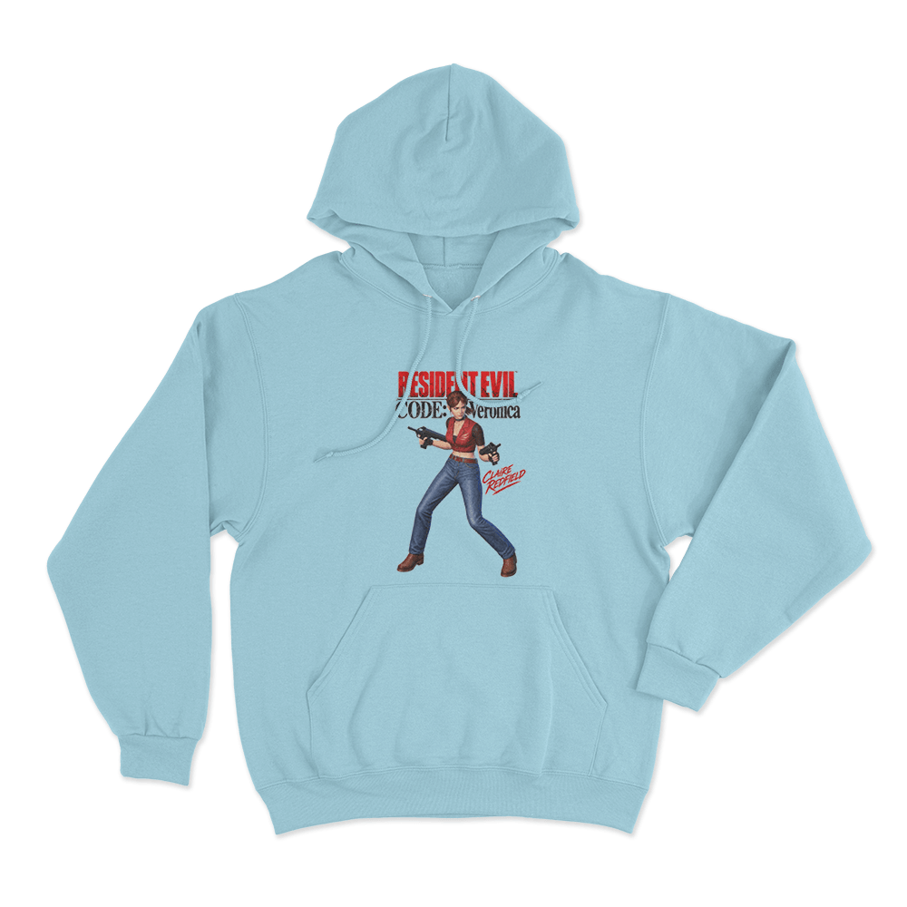 Code Veronica Claire Redfield Unisex Hoodie Sky Blue Code Veronica Claire Redfield Unisex Hoodie Sky Blue