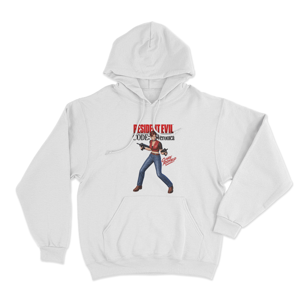 Code Veronica Claire Redfield Unisex Hoodie White Code Veronica Claire Redfield Unisex Hoodie White