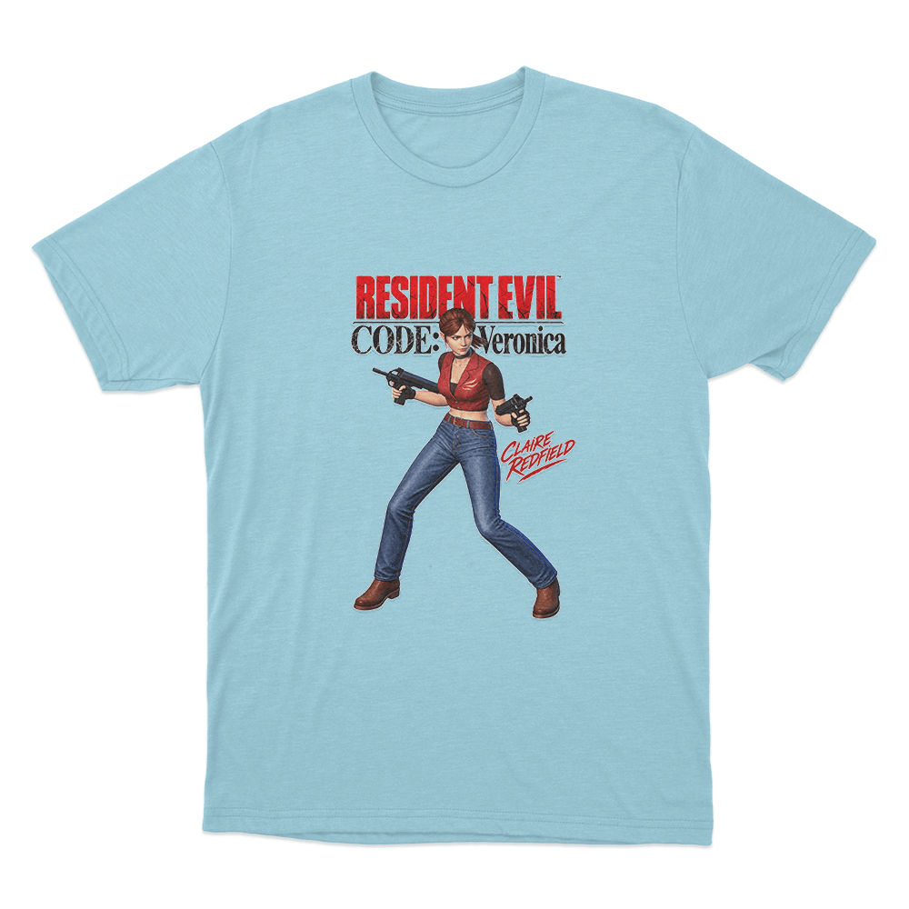 Code Veronica Claire Redfield Unisex T Shirt Sky Blue Code Veronica Claire Redfield Unisex T Shirt Sky Blue