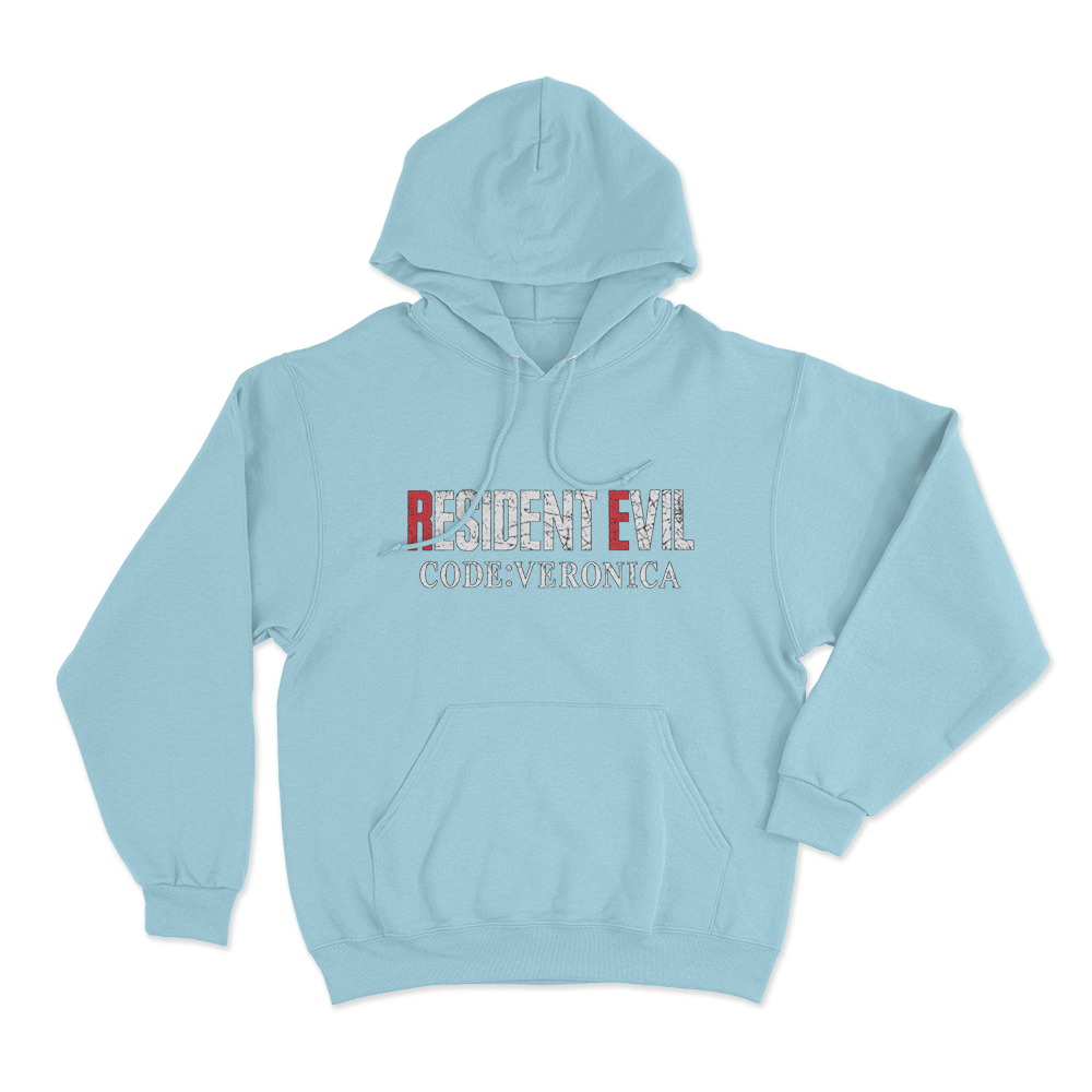 Code Veronica Logo Unisex Hoodie Sky Blue Code Veronica Logo Unisex Hoodie Sky Blue