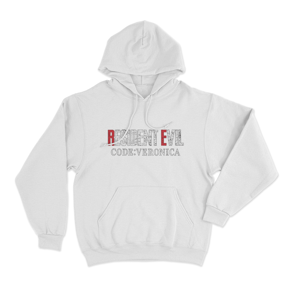 Code Veronica Logo Unisex Hoodie White Code Veronica Logo Unisex Hoodie White