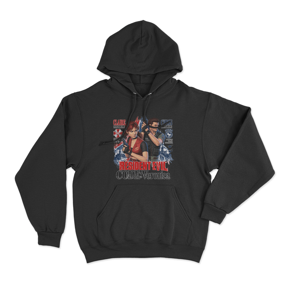 Resident Evil Code Veronica Redfield Survivors Unisex Hoodie Black Resident Evil Code Veronica Redfield Survivors Unisex Hoodie Black