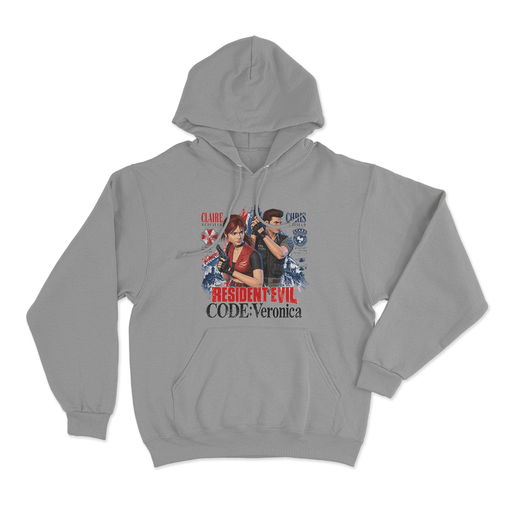 Resident Evil Code Veronica Redfield Survivors Unisex Hoodie Grey Resident Evil Code Veronica Redfield Survivors Unisex Hoodie Grey