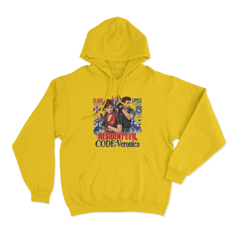 Resident Evil Code Veronica Redfield Survivors Unisex Hoodie Yellow Resident Evil Code Veronica Redfield Survivors Unisex Hoodie Yellow