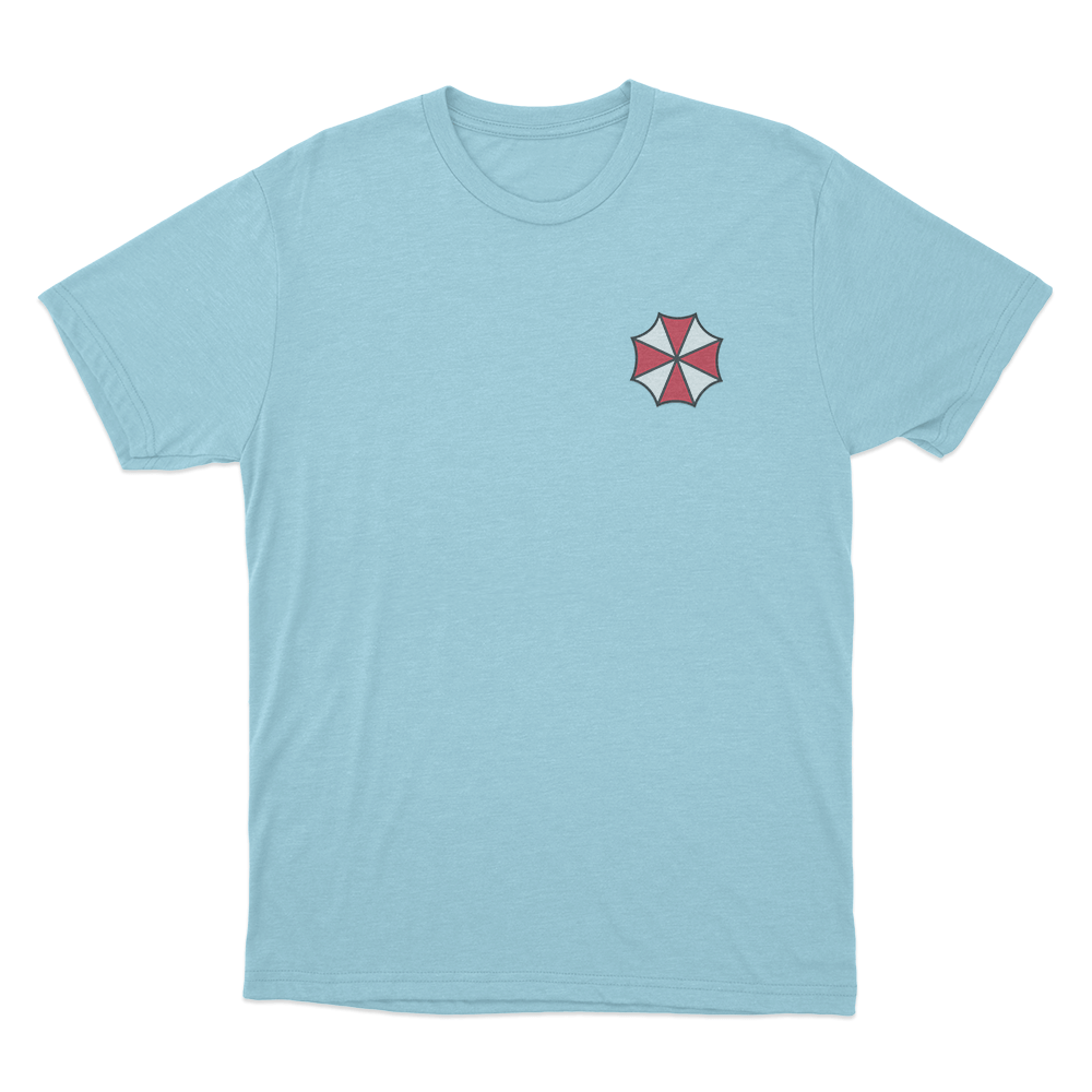Resident Evil Umbrella Unisex T Shirt Sky Blue Resident Evil Umbrella Unisex T Shirt Sky Blue