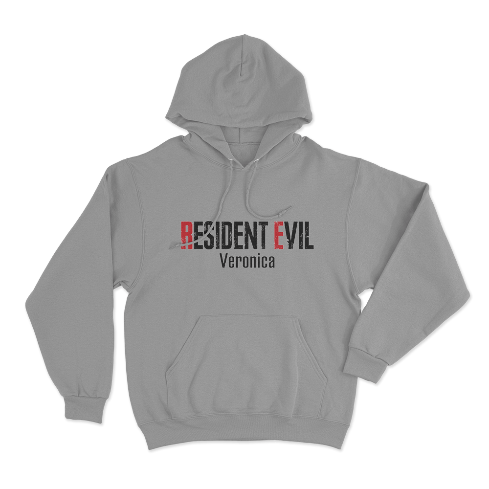 Resident Evil Veronica Logo Unisex Hoodie Grey Resident Evil Veronica Logo Unisex Hoodie Grey