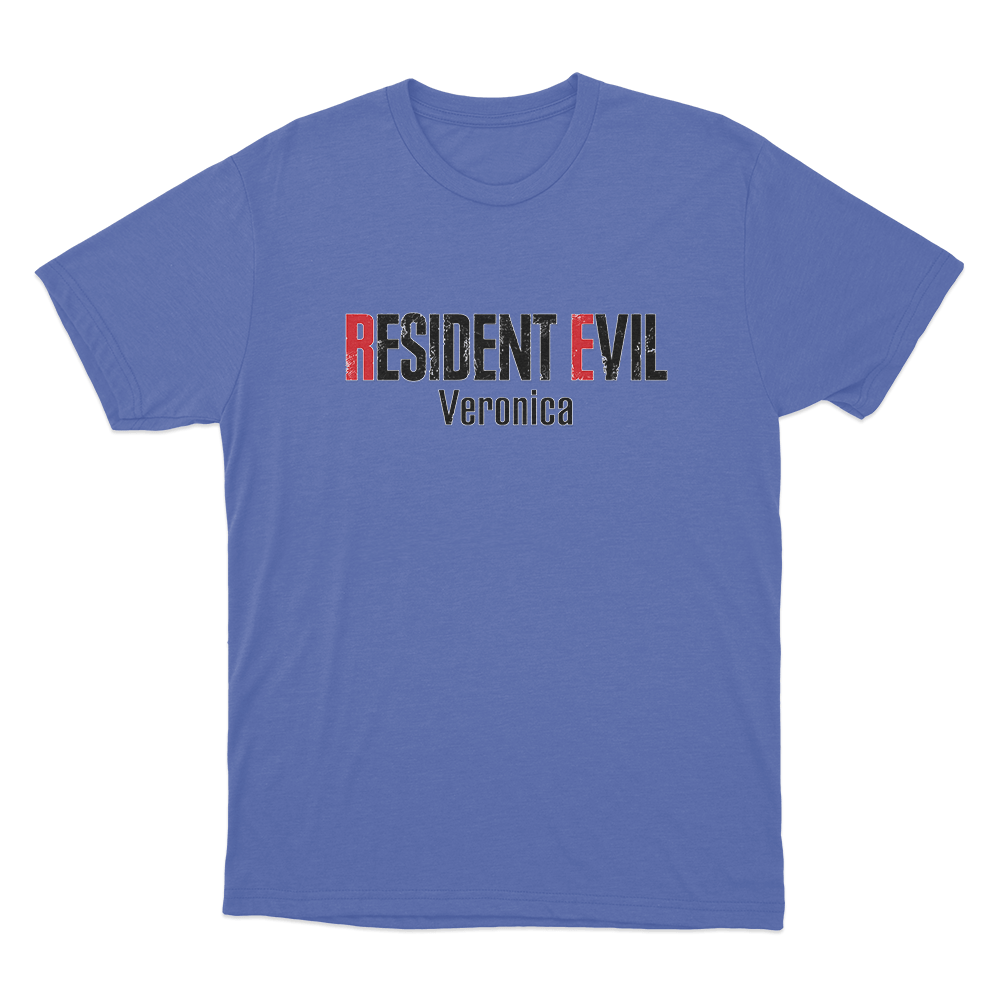 Resident Evil Veronica Logo Unisex T Shirt Blue Resident Evil Veronica Logo Unisex T Shirt Blue