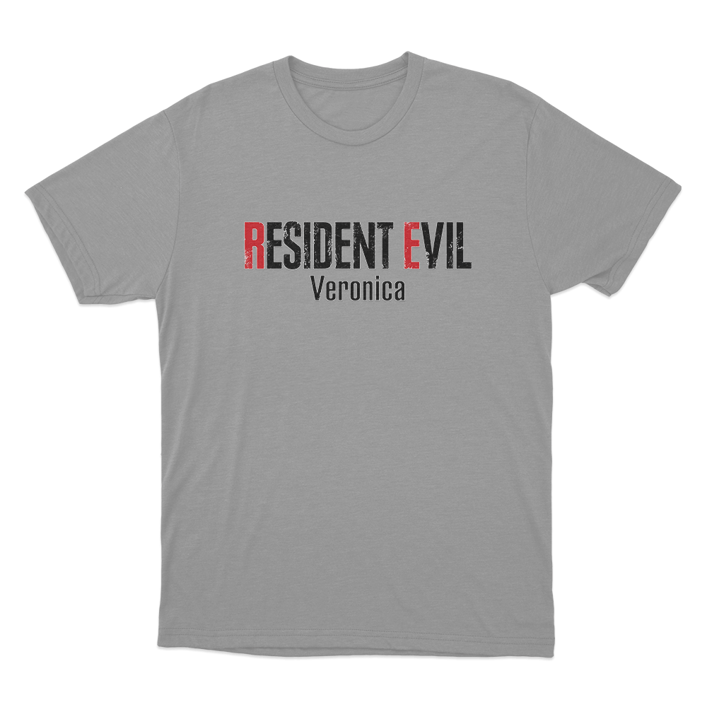 Resident Evil Veronica Logo Unisex T Shirt Grey Resident Evil Veronica Logo Unisex T Shirt Grey