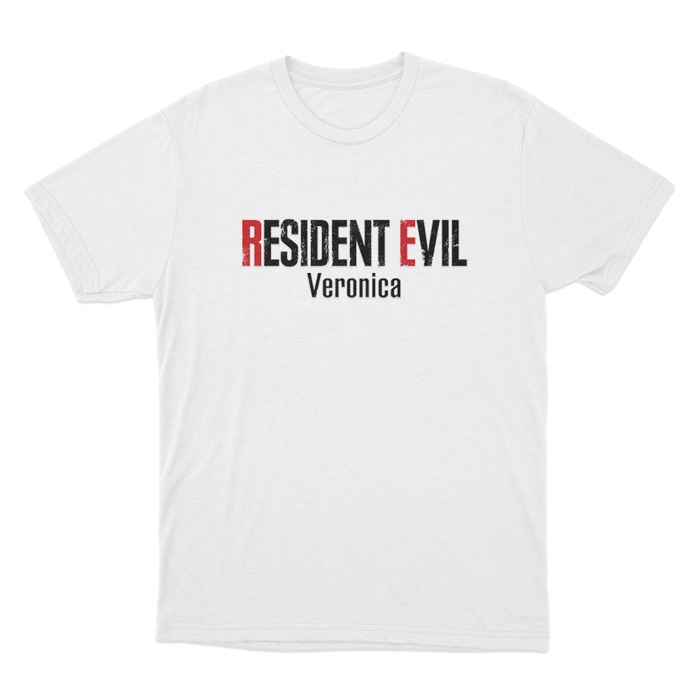 Resident Evil Veronica Logo Unisex T Shirt White Resident Evil Veronica Logo Unisex T Shirt White